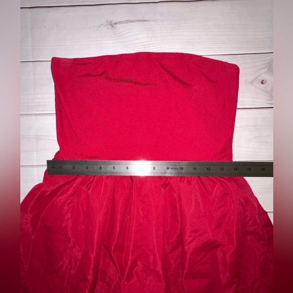 Shein Red Tube Top Backless Romper - Size Medium Lightweight Summer Vacation - Picture 6 of 8